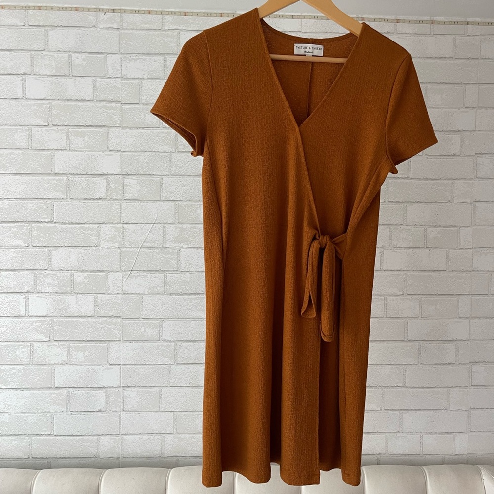 NWOT Texture & Thread Short-Sleeve Side-Tie Dress Madewell